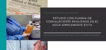 Reveladoras conclusiones de un estudio con plasma de convaleciente realizado en el HZGA Simplemente Evita