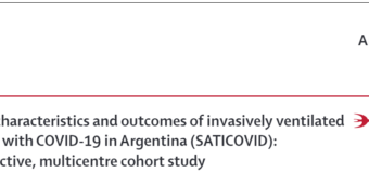 Clinical characteristics and outcomes of invasively ventilated patients with COVID-19 in Argentina (SATICOVID) a prospective, multicentre cohort study – Co autores Dra. Gabriela Isso y Dr. Horacio Cabrera
