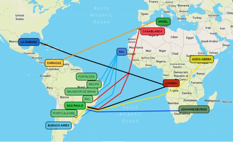avion sobre mapa de sudamerica vuelo barato