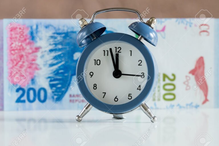 Qué sucede con los plazos fijos si se dolarizan en Argentina 11 billetes argentinos y dolares sobre reloj financiero