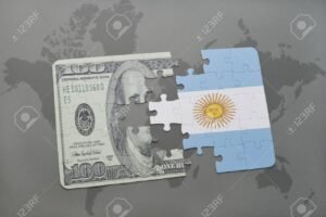billetes de dolar y mapa de argentina 1