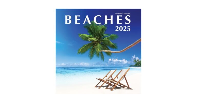 calendario con dias senalados y playa vacacional