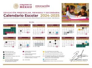 calendario con vacaciones y aguinaldo marcado
