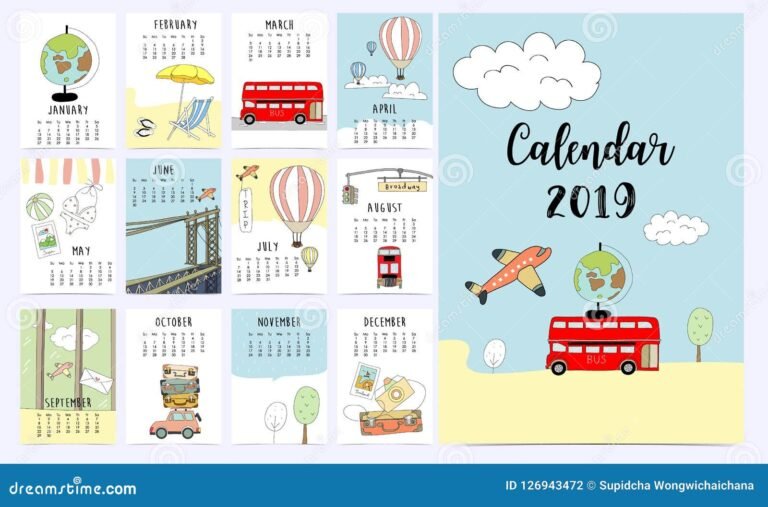 calendario y maleta de vacaciones playa