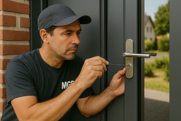 Dónde Encontrar Cerrajería Charly en San Lorenzo, Santa Fe 25 cerrajero trabajando en cerradura en san lorenzo