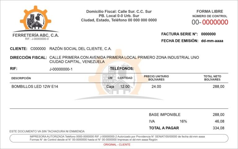 Qué tipo de factura se emite cuando un producto es IVA exento