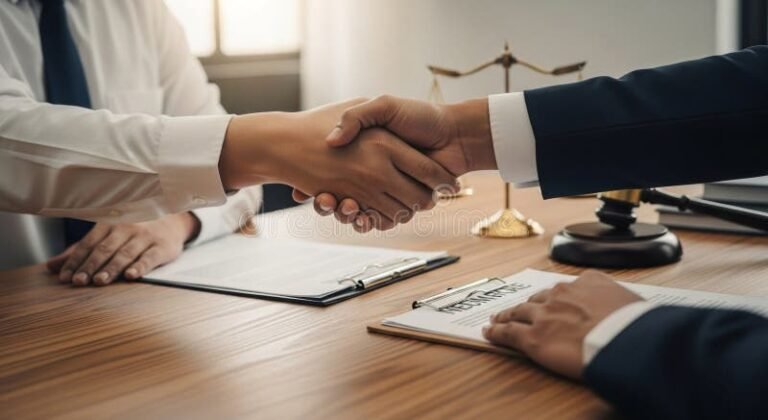 manos entregando documentos oficiales legales