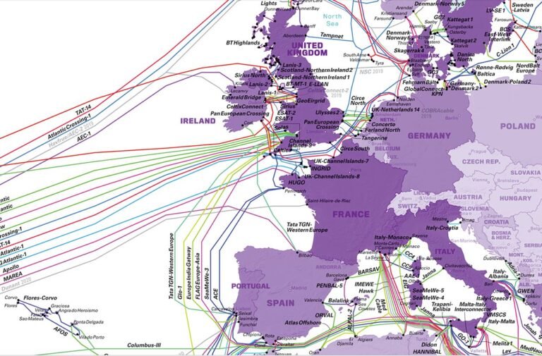 mapa argentina con lineas telefonicas conectando ciudades