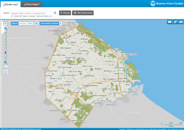 mapa de buenos aires ciudad autonoma argentina