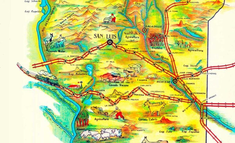 mapa ilustrado de san luis argentina