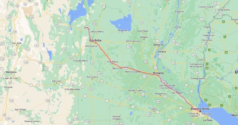 Cuántos kilómetros hay desde Buenos Aires hasta Córdoba Capital 26 mapa ruta buenos aires a cordoba argentina