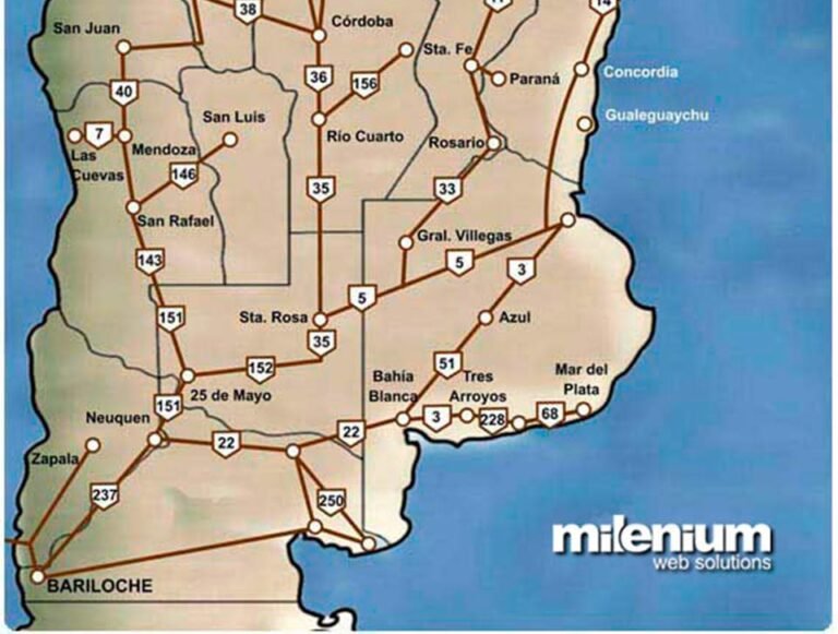 mapa turistico ruta santa rosa a villa general belgrano