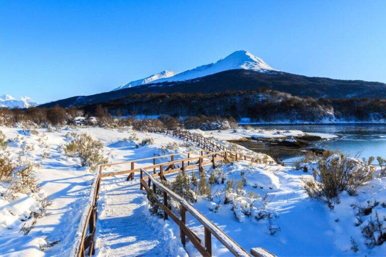 paisaje natural tierra del fuego invierno montanas