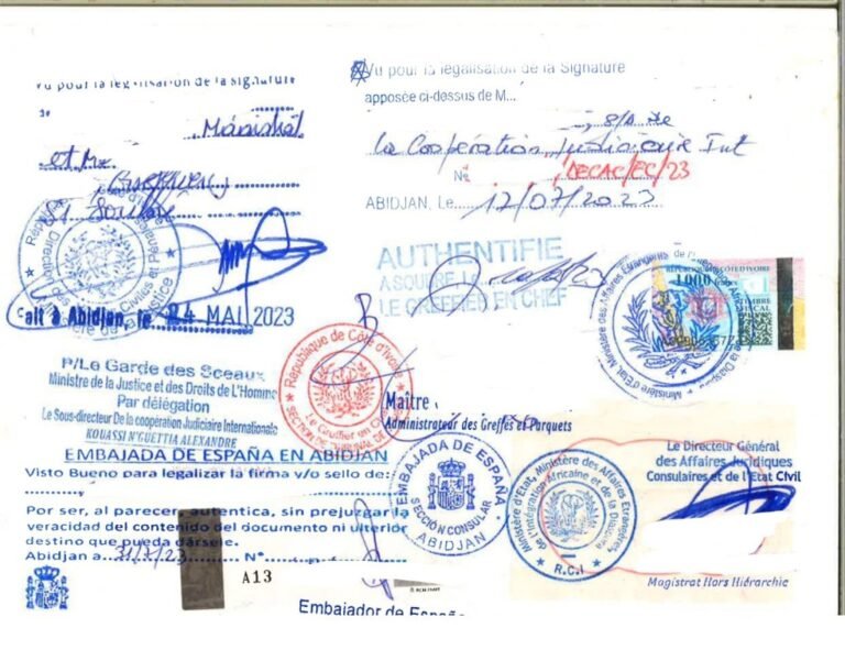 sello oficial certificado antecedentes penales