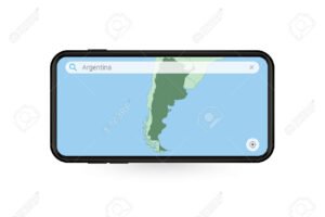 telefono movil con mapa de argentina
